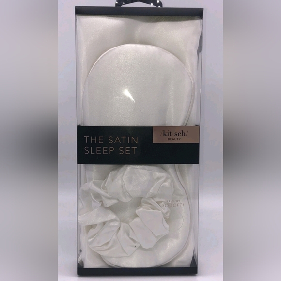 Kitsch Satin Sleep Set in White 3pc NIB - Picture 1 of 4